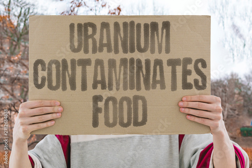 Картината върху платно "Uranium Contaminates Food" Crops and livestock absorb toxins from soil and water