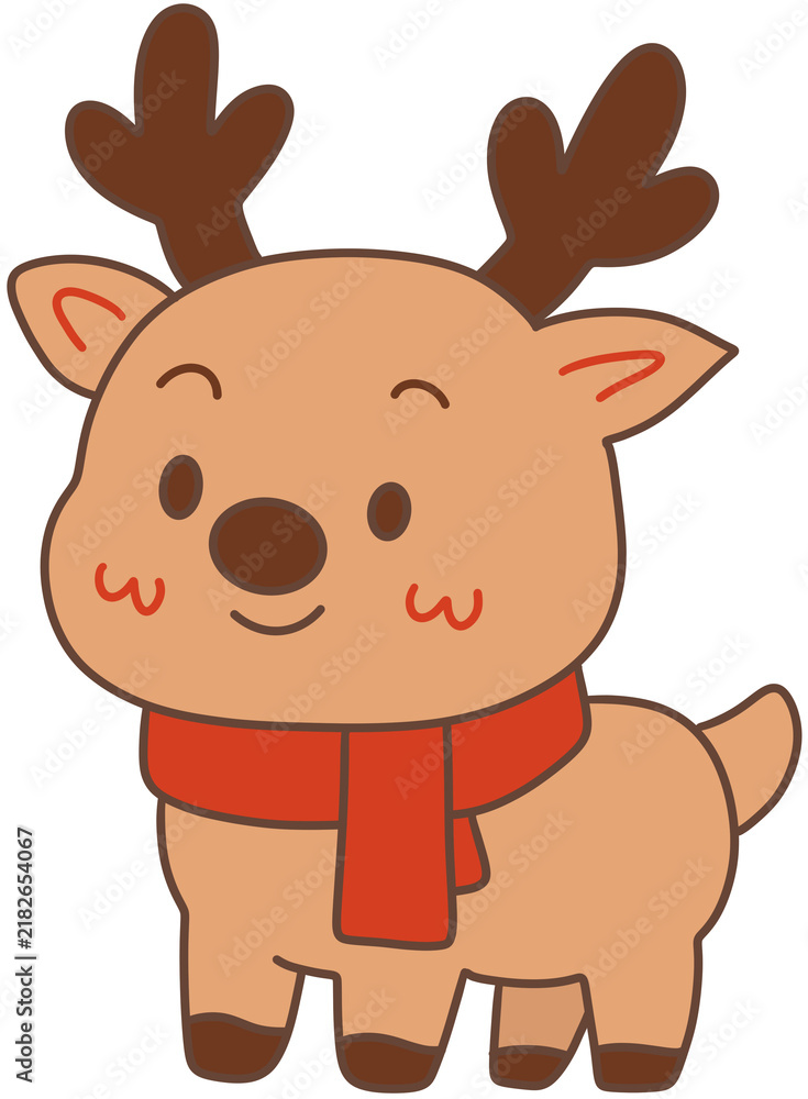 Fototapeta premium Cute Christmas and winter element icon vector illustration set