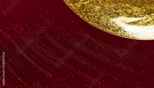 Luxury Abstract Background with Deep Burgundy Red and Gold Glitter Texture
