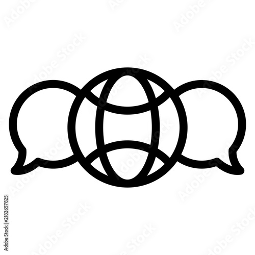 Bild auf Leinwand Language Icon