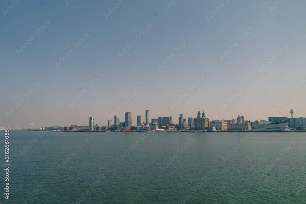 Fototapeta premium Liverpool waterfront viewed from the River Mersey, England, UK - 4 September 2026.