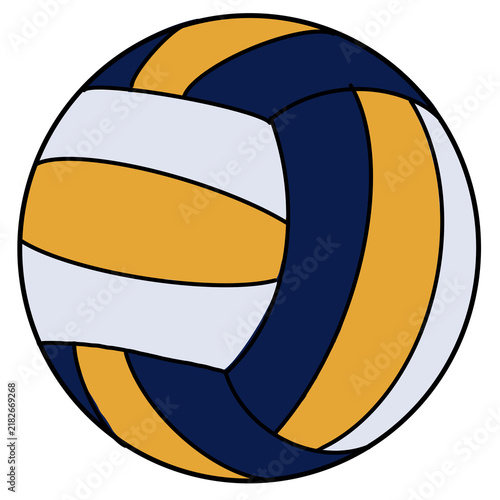  Colorful volleyball ball vector illustration isolated on white background