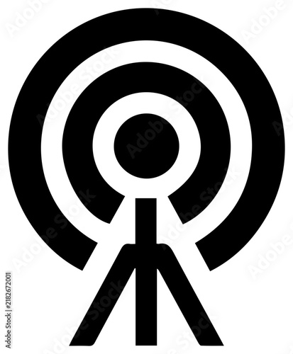 Solid black threat intelligence feed icon for cybersecurity