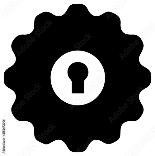 Black two factor authentication icon for security settings