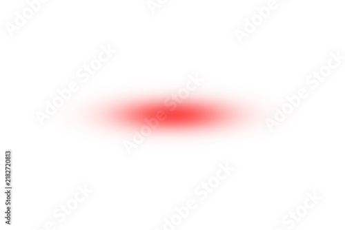 Red oval shadow glow isolated on transparent background with vibrant gradient and soft airbrushed edges