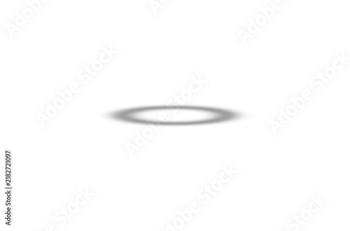 Dark gray shadow circle isolated on transparent background with soft blurred edges and subtle gradient
