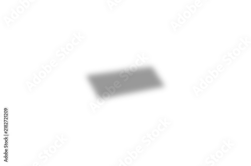 Gray blurred shadow rectangular shape isolated on transparent background with soft focus edges and minimalist appearance