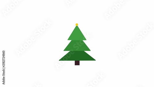 Christmas tree animation   , christmas trees with a stars at the top on transparent background in 4K, Animated Christmas tree   with Alpha Channel
