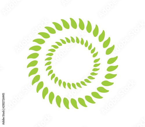 abstract background with green leaves