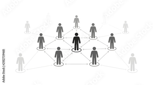 leadership network and organizational connection concept