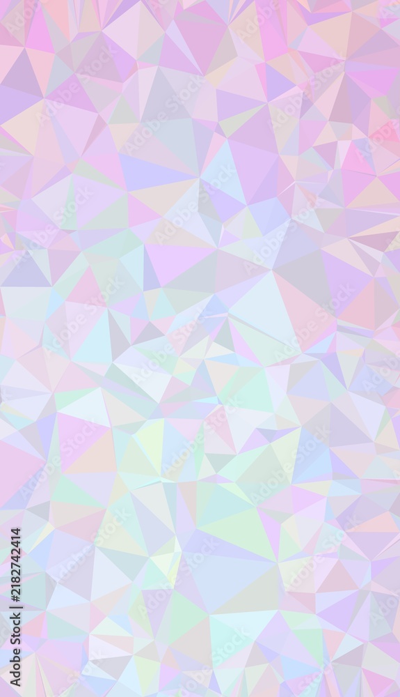 Obraz premium Soft pastel low poly background showcasing delicate pink lavender and mint green geometric triangles for elegant wedding or cosmetic product branding.