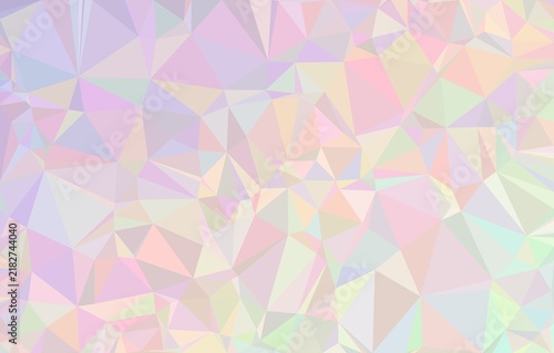 Multicolor pastel low poly triangular background with soft rainbow gradients crafted for cheerful baby shower invitations and playful creative projects.