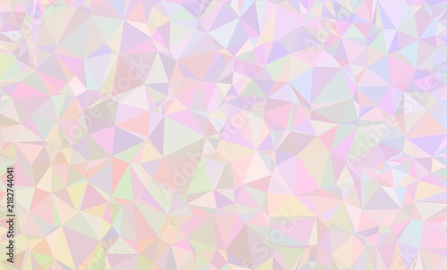 Multicolor pastel crystalline mosaic with randomized triangle shards offers vibrant aesthetic ideal for artistic stationery and decorative paper textures.