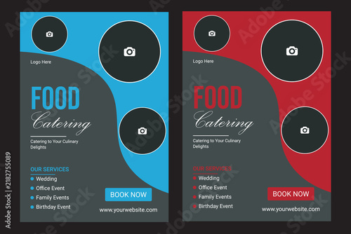 food and restaurant flyer design template Restaurant flyer mockup in hand