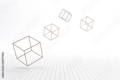 Geometric Abstract Structure with Minimal Composition and Modern Visual Design