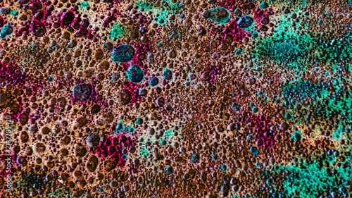 Abstract textured background with colorful bubbles