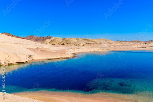 Landscape at Barrakuda bay. Ras Mohammed national park, Sinai peninsula, Egypt