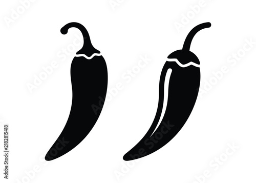 Two black chili pepper icons