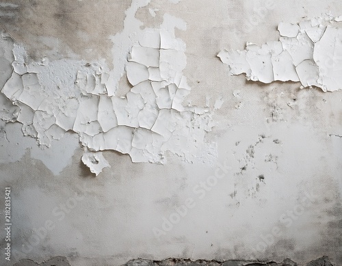 weathered white plaster wall panels with natural stains and aging