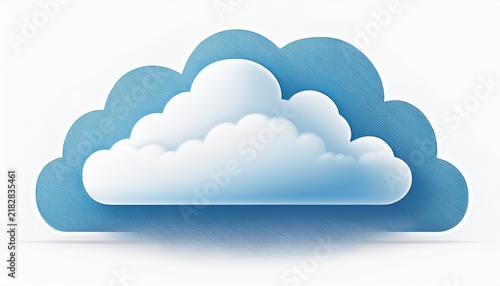 white cloud isolated on white