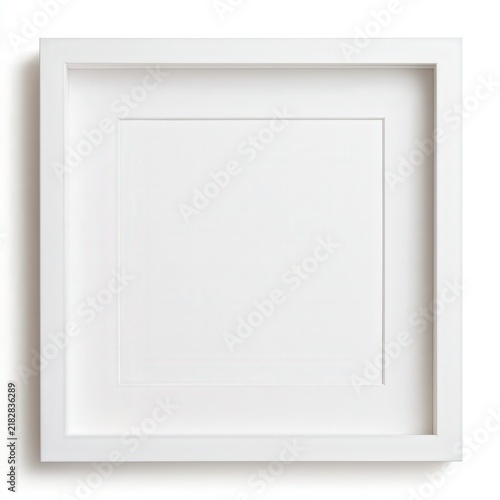 Obraz na płótnie Empty white picture frame on white background