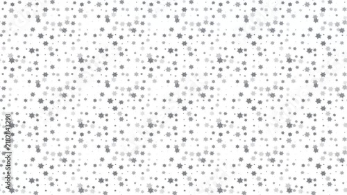 Animated Snowflakes Falling on White Background Loop