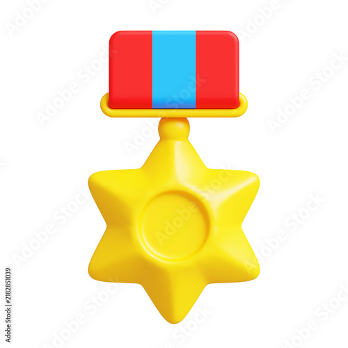 Medal Badge Award Icon 3D