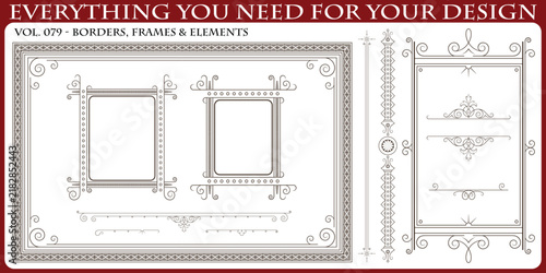 Premium Luxury Vintage Frames and Borders Vector Set