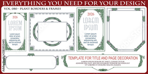 Premium Luxury Floral Frames and Vintage Botanical Borders