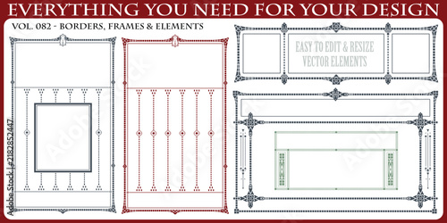 Premium Luxury Vintage Frames and Borders Vector Set