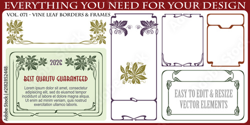 Premium Luxury Floral Frames and Vintage Botanical Borders