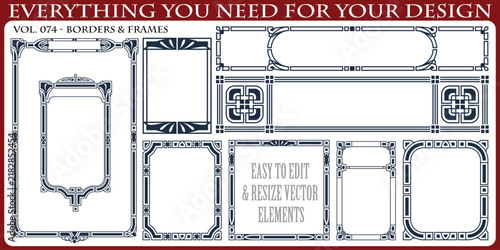 Premium Luxury Vintage Frames and Borders Vector Set