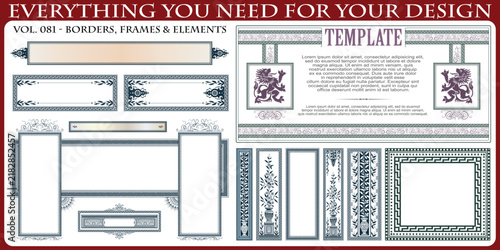 Premium Luxury Floral Frames and Vintage Botanical Borders