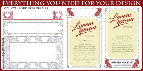 Premium Luxury Floral Frames and Vintage Botanical Borders