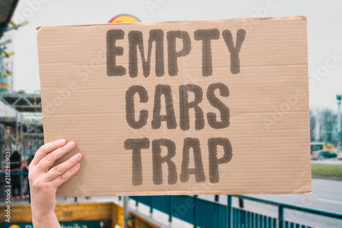 Bild auf Leinwand "Empty cars trap" Abandoned subway cars signal danger from crime, mechanical failure, or worse