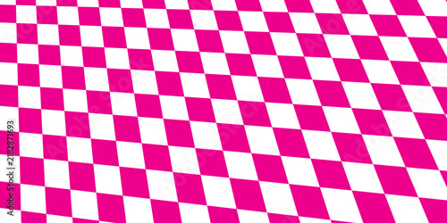 Pink and white checkered seamless background. Pink white graphic resource checkered pattern. Pink and white checkered background. Abstract geometric pattern in pink and white squares.