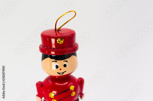 Canvastavla Nutcracker Christmas soldier on white background