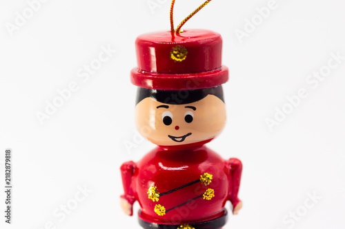 Fotografie Nutcracker Christmas soldier on white background