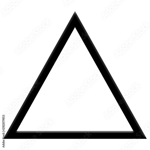 Black triangle outline, geometric shape and minimalist design element
