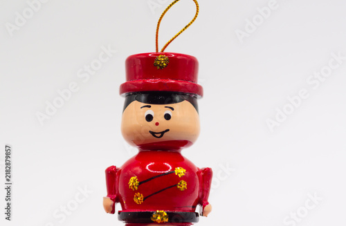 Canvastavla Nutcracker Christmas soldier on white background