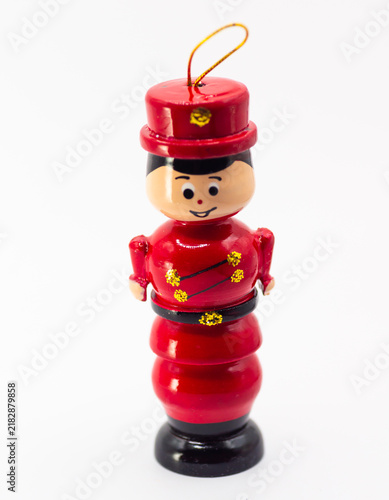 Obraz na plátně Nutcracker Christmas soldier on white background