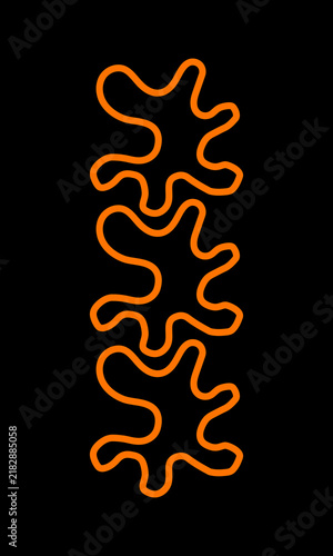 Abstract orange wavy line pattern