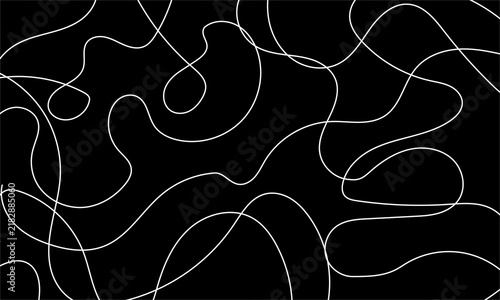 Abstract continuous line pattern with white squiggles
