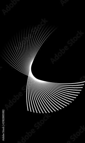Abstract geometric wave pattern with flowing lines