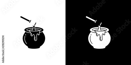 Fotografie Honey Pot And Dipper Icon