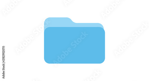 Blue folder icon with a slightly transparent effect on a white background