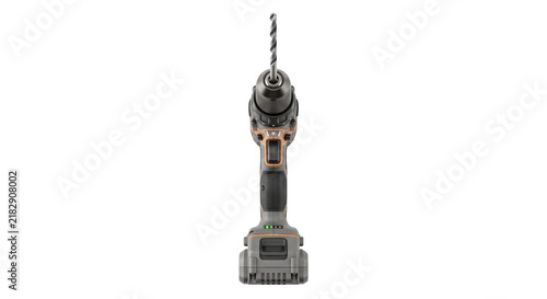 Obraz na płótnie Cordless drill with a sharp drill bit ready for action
