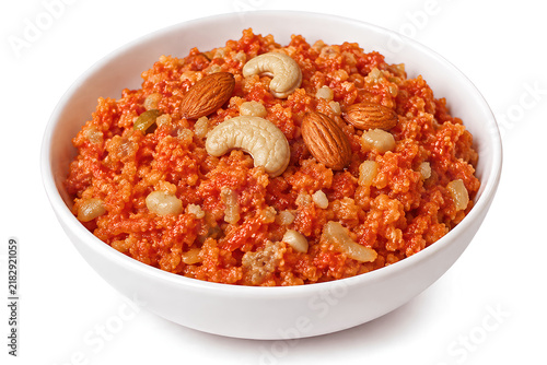 Creamy Gajar Halwa With Whole Almonds and Cashews