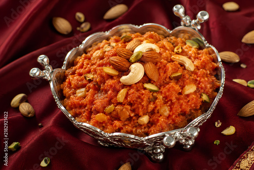 Rich Gajar Halwa With Almonds, Cashews and Pistachios