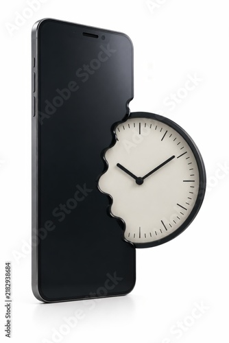 Naklejka Smartphone Eating Clock